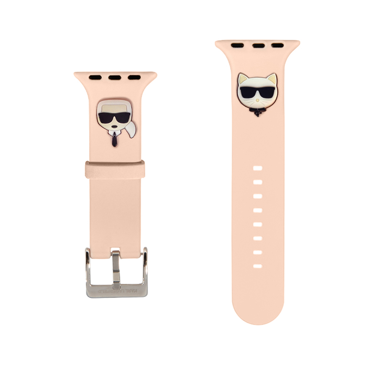 Curea Karl Lagerfeld, Karl And Choupette Watch Strap Pentru Apple Watch 38/40mm, Silicon, Roz