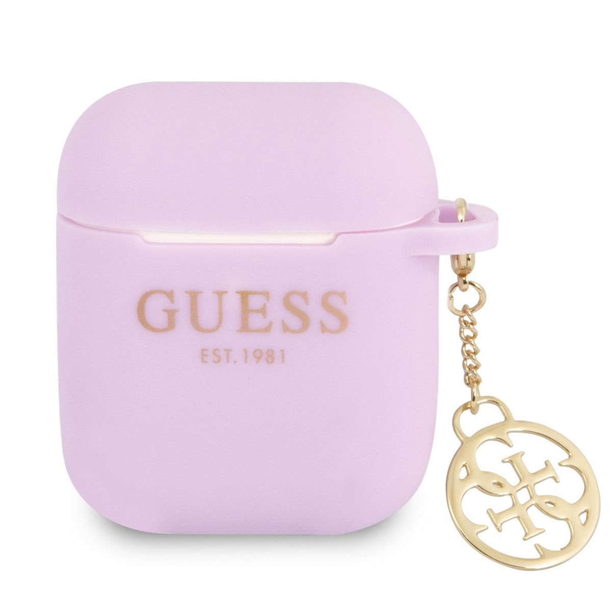 Husa Airpods Guess Pentru Apple Airpods 1/airpods2, 4g Charm, Silicon, Purple