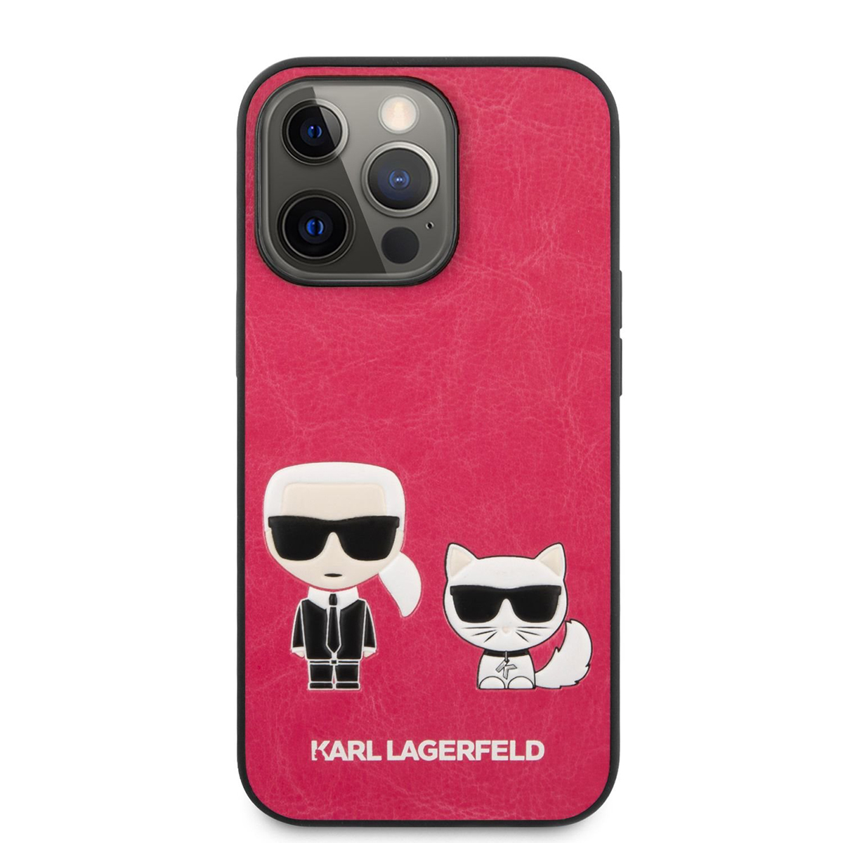 Husa Telefon Karl Lagerfeld Pentru Iphone 13 Pro, Karl Lagerfeld And Choupette, Klhcp13lpcuskcp, Fuchsia