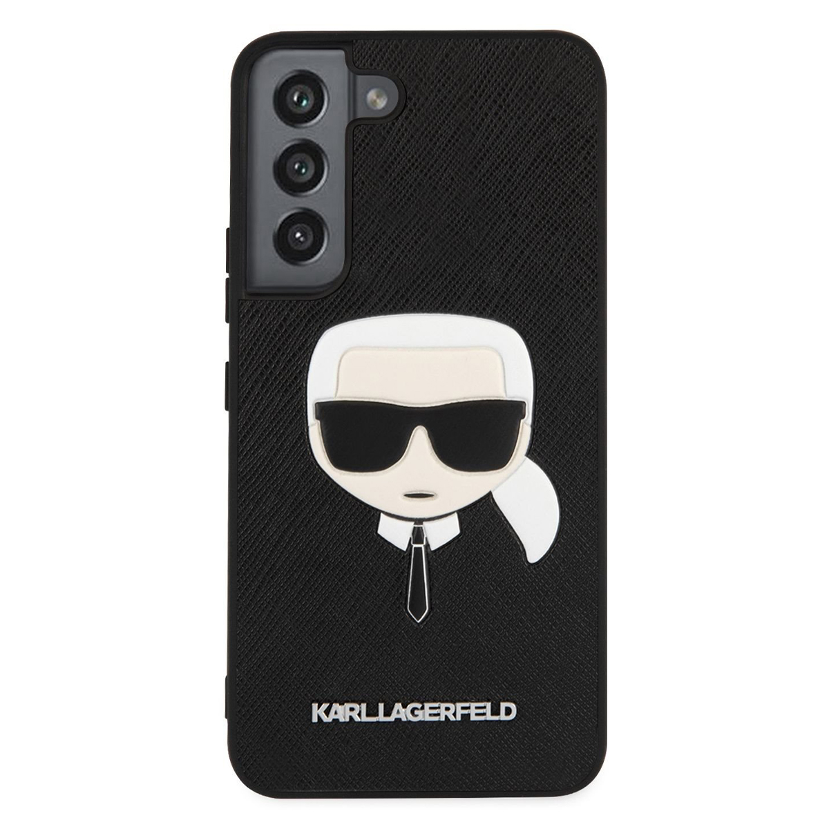 Husa Telefon Karl Lagerfeld Pentru Samsung Galaxy S22+, Saffiano Karl Head, Piele Ecologica, Black