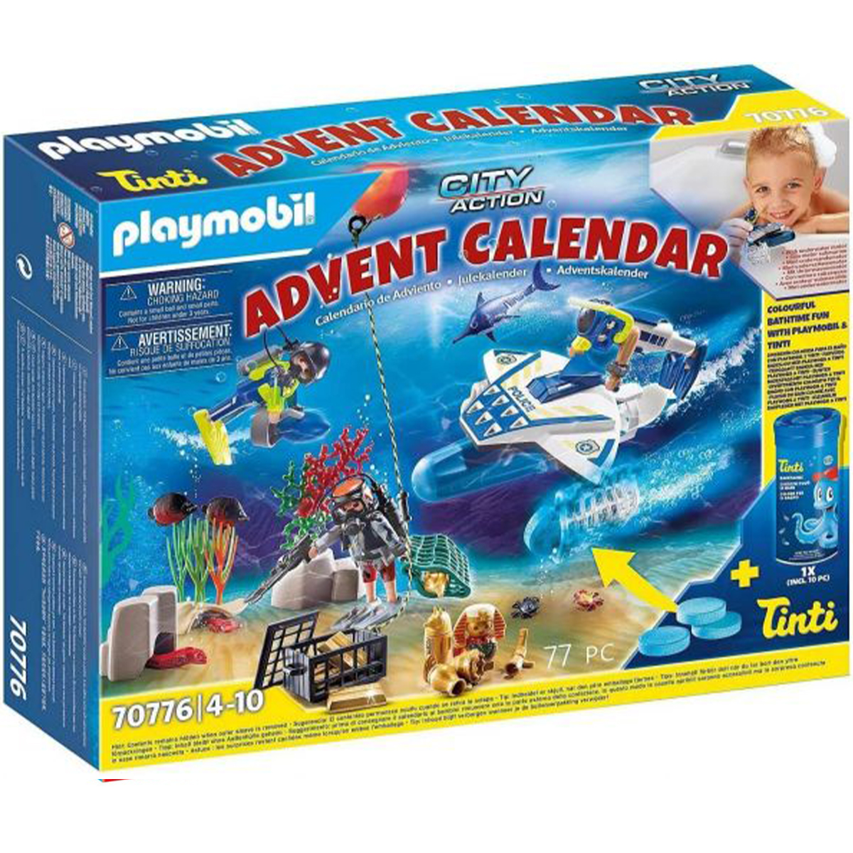 Playmobil Christmas, Advent Calendar, Politia Sub Apa 70776