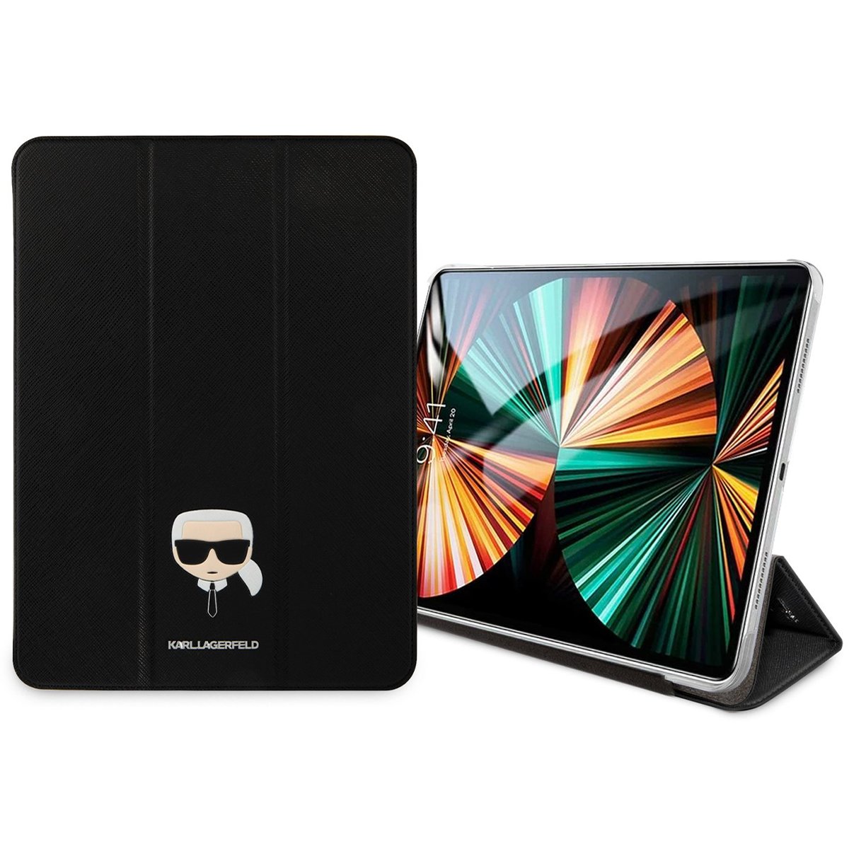 Husa de protectie tableta Karl Lagerfeld pentru iPad Pro 12.9, Head Saffiano, Negru